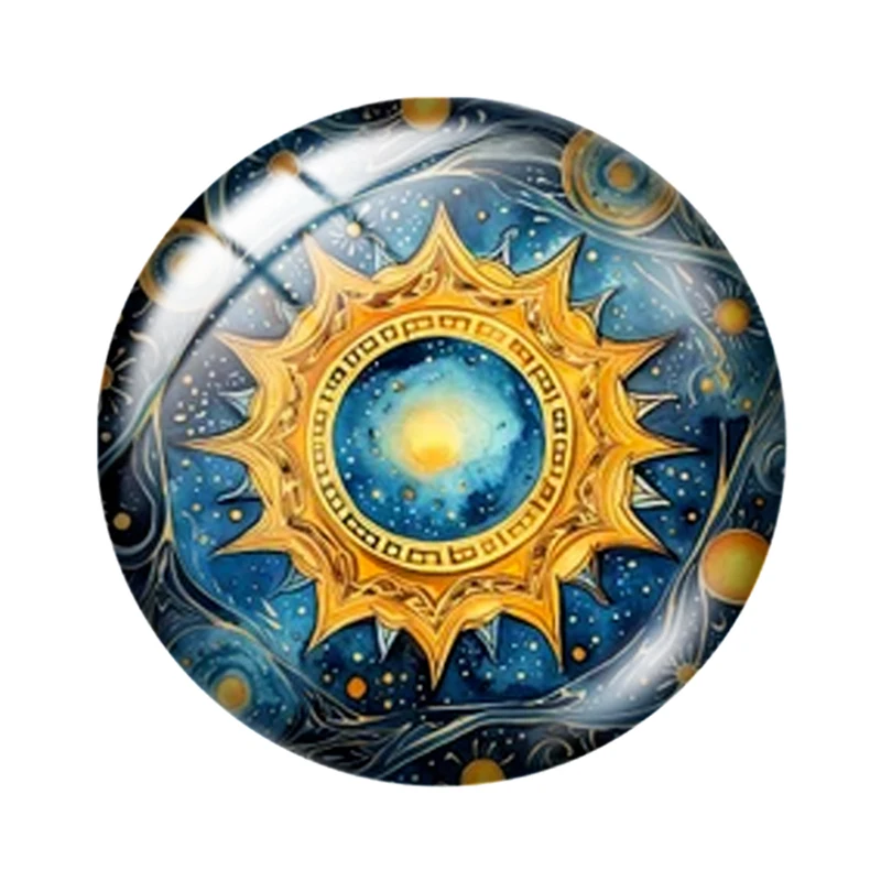 Космическая Мандала 10 шт. 12 мм/18 мм/20 мм/25 мм круглый фотостекло кабошон с плоской