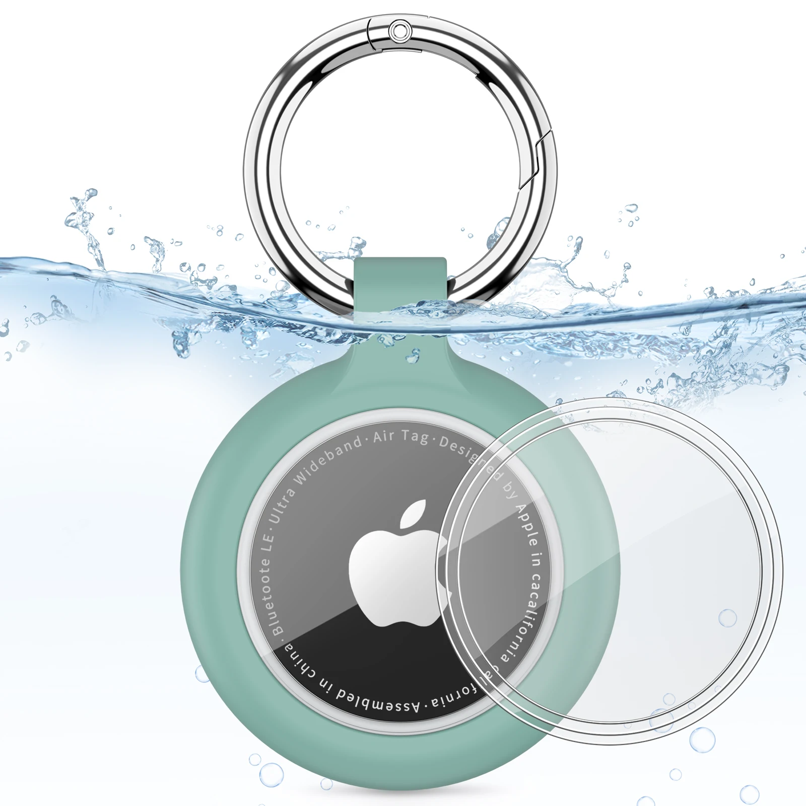 Фото Водонепроницаемый противоударный чехол-брелок из ТПУ для Apple AirTag: защитный чехол для ошейника собак и кошек, трекер для отслеживания животных №1