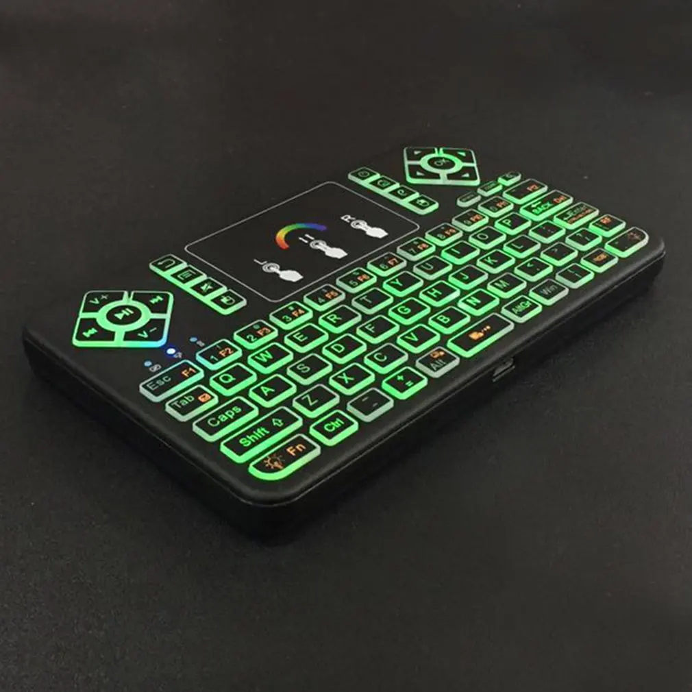 Мини-клавиатура Q9A с сенсорной панелью цветная небольшая беспроводная