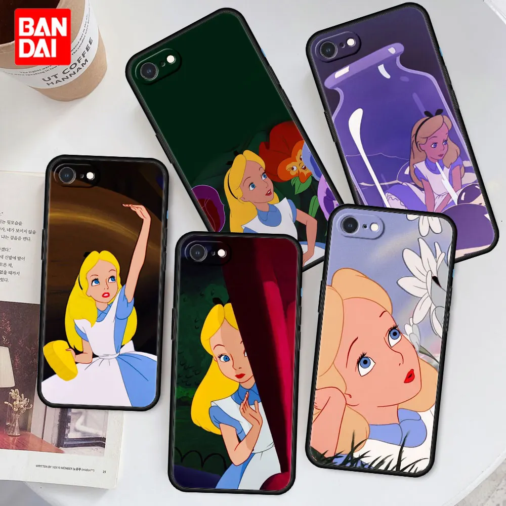 

Cover Case for iPhone 6 6s 7 8 X XR XS Max SE 2020 Plus 6plus 7plus 8plus Bag Capa Armor Phone Soft Alice In Wonderland Anime