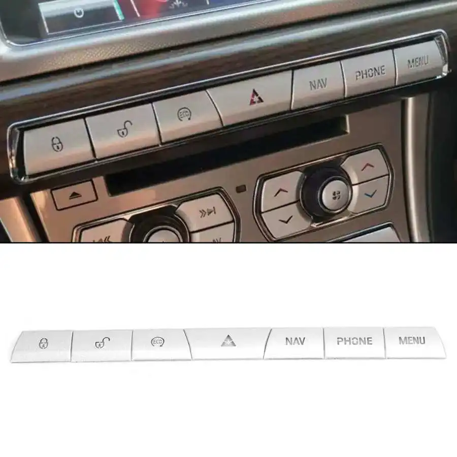 7 шт. наклейки из алюминиевого сплава для кнопки мультимедийной панели Jaguar XF 2012 2013