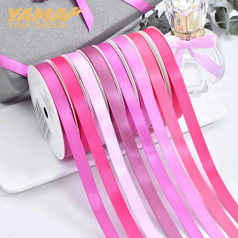 

Двухсторонняя Атласная Лента YAMA, 1/8 дюйма, 3 мм, 500 ярдов/партия, красная серия, украшение для вечерние, свадьбы, розы ручной работы