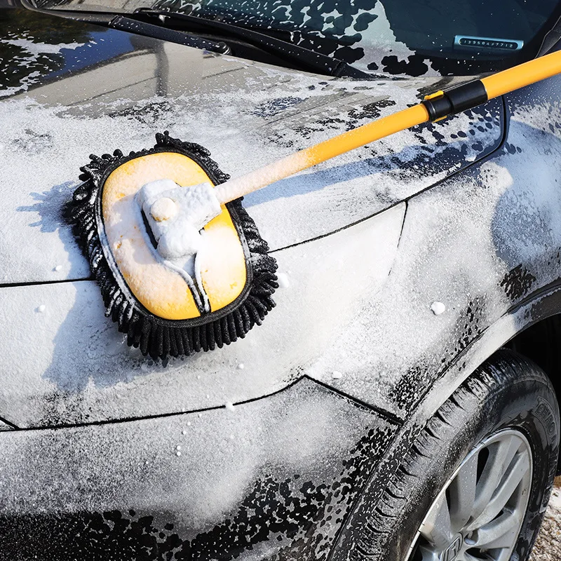 

Bending rod car wash mop brush car soft hair does not hurt the car special long handle telescopic car wash tool supplies