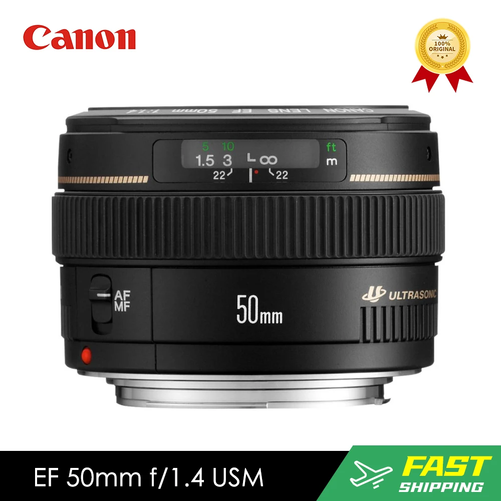 

Оригинальный Canon EF 50 мм F1.4 USM 50/1.4 Полнокадровый стандартный основной объектив с фиксированным фокусом для цифровой зеркальной камеры