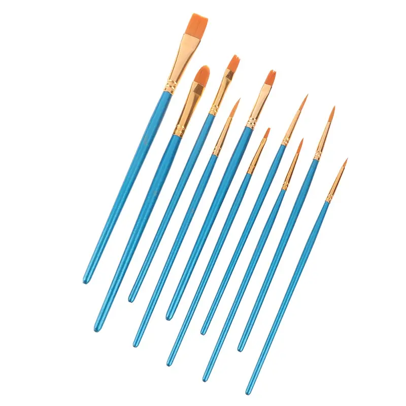 

10Pcs Acrylic Watercolor Artists Paint Brushs Nylon Multi-function Hook Line Pen