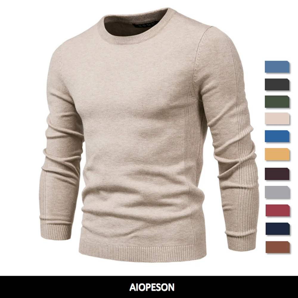 

New Winter Tickness Pullover Men O-neck Solid Color Lon Sleeve Warm Slim Sweaters Men Men's Sweater Pull Male Clotin
