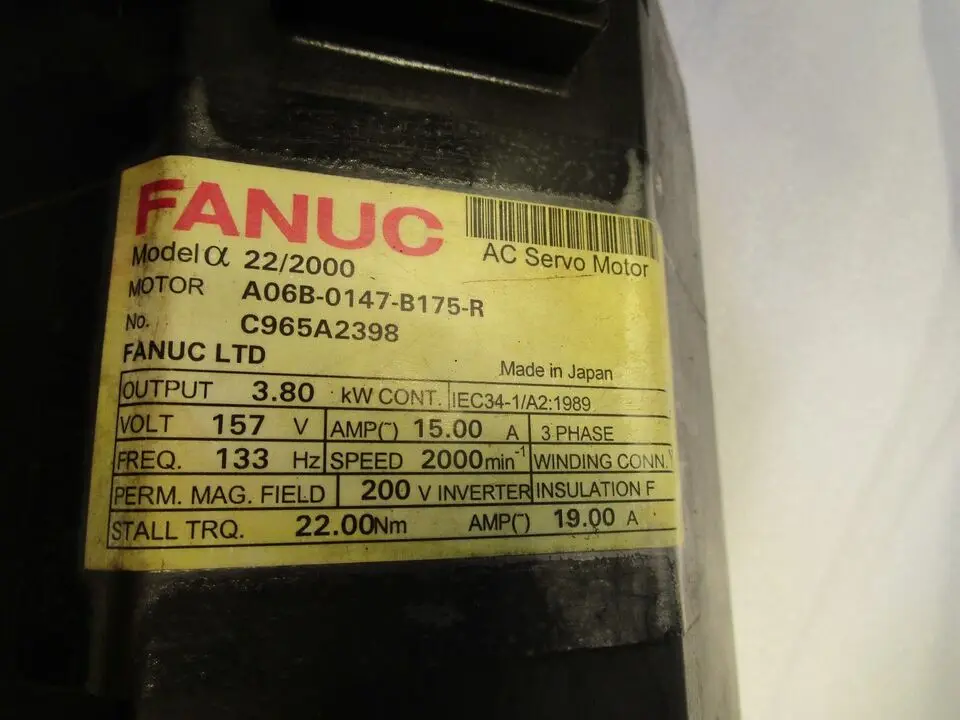 Стандартное тестирование серводвигателя системы Fanuc