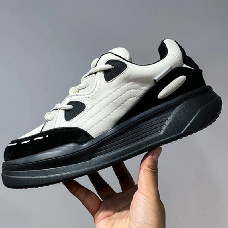 

Мужские модные увеличенные кроссовки, обувь для скейтборда, кроссовки с подъемом, Спортивная повседневная обувь на толстой подошве, кроссовки с пандой для мужчин