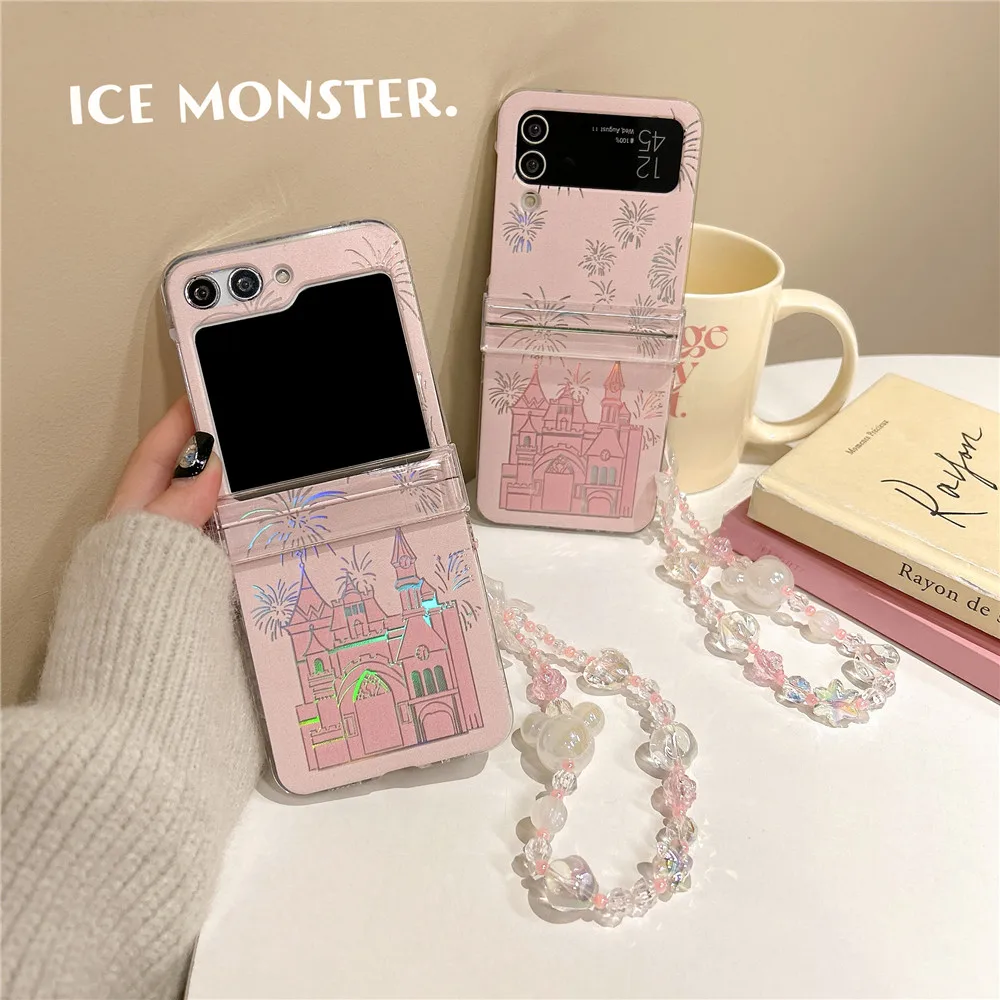 Симпатичный Прозрачный лазерный браслет с бабочкой и замком петлей для Samsung Galaxy Z