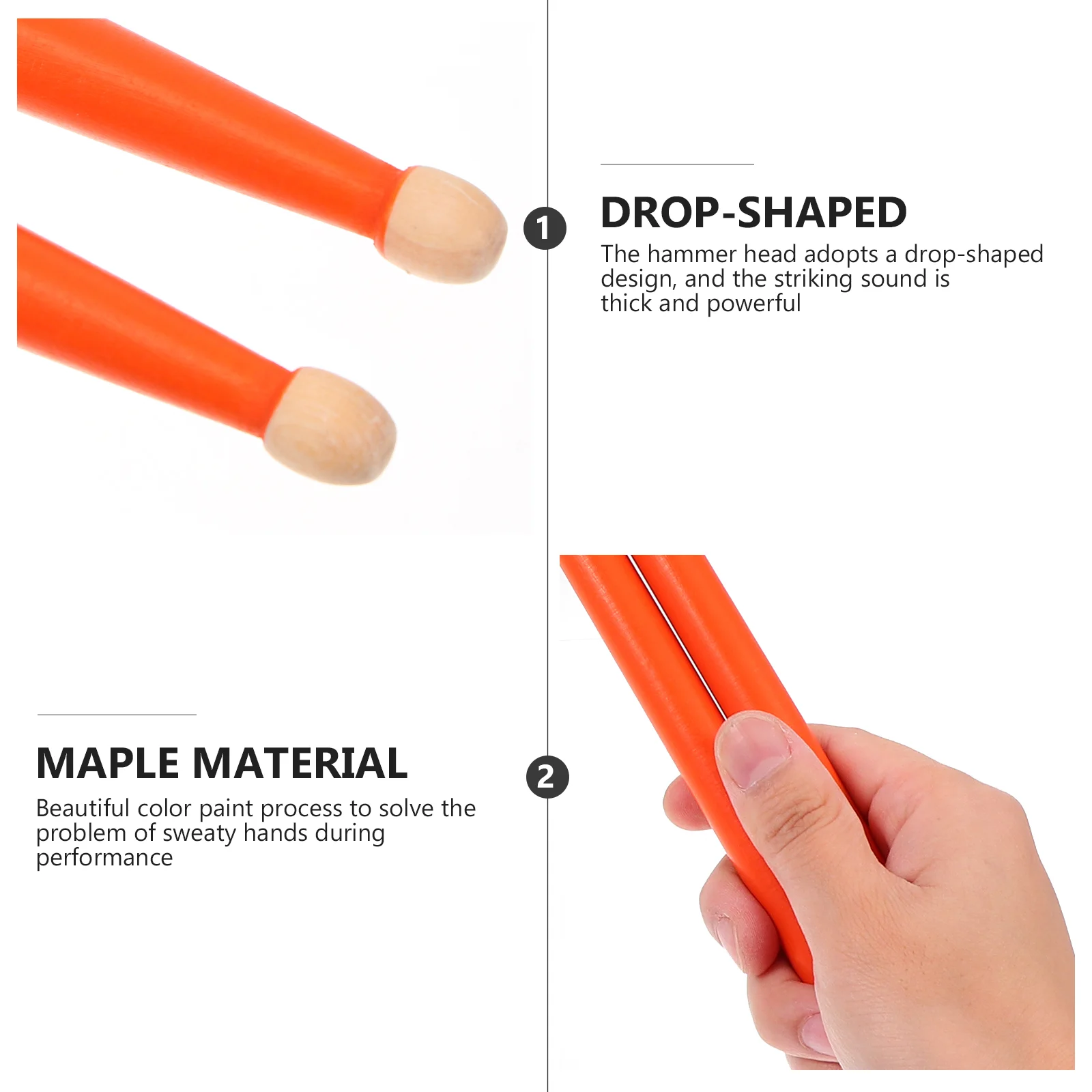 2 пары кленовых палочек барабаны барабанные палочки музыкальные для еды