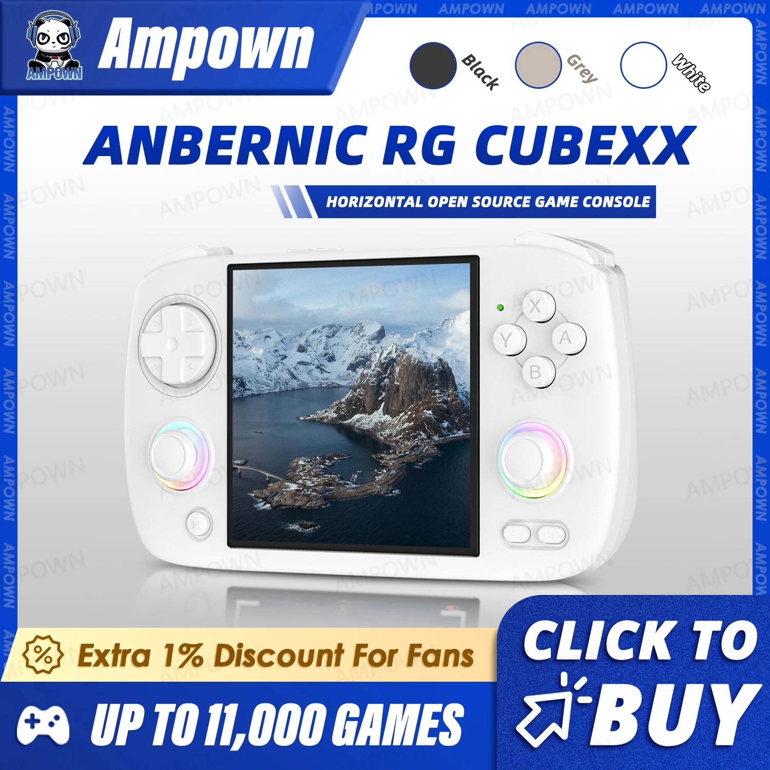 Портативная игровая консоль ANBERNIC RG CUBEXX 3 95-дюймовый IPS-экран система Linux