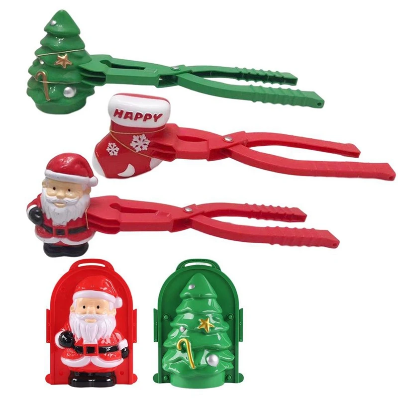 

5 Pieces Santa Clau Snow Toy Kit Snowball Maker Clips Snowball Maker Tool Snowball Maker Snow Ball Clips Winter Outdoor