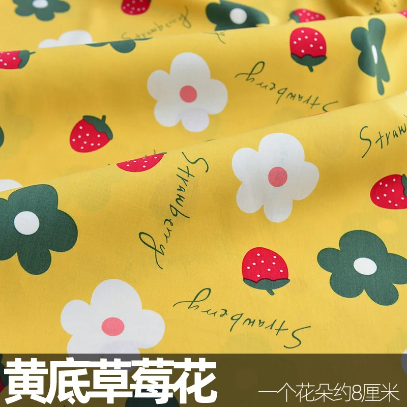 50 см * 140 Мультяшные цветы вискоза ткань для одежды постельное белье мягкая