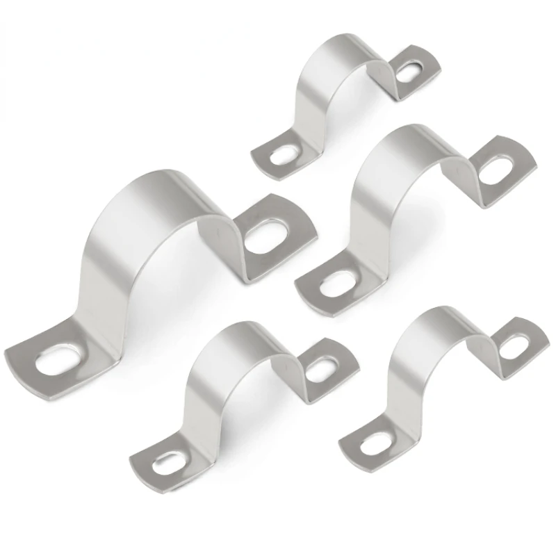 

M8m10m12-m160 304 Stainless Steel Thickened Riding Maka Pipe Clamp Pipe Bracket Pipe Buckle Pipe Clamp U Pipe Ohmic Hoop