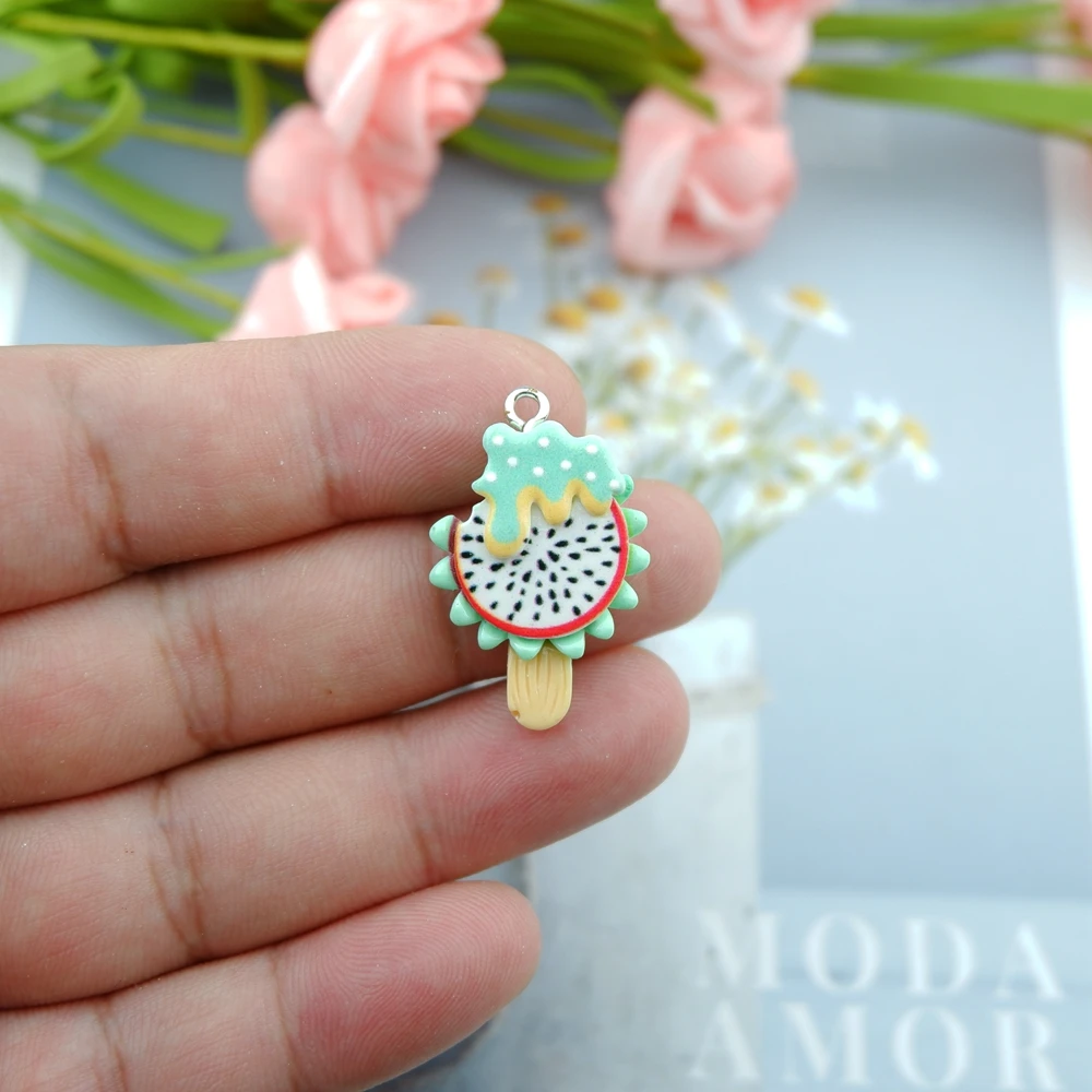 Подвески в виде фруктов и мороженого для изготовления ювелирных изделий