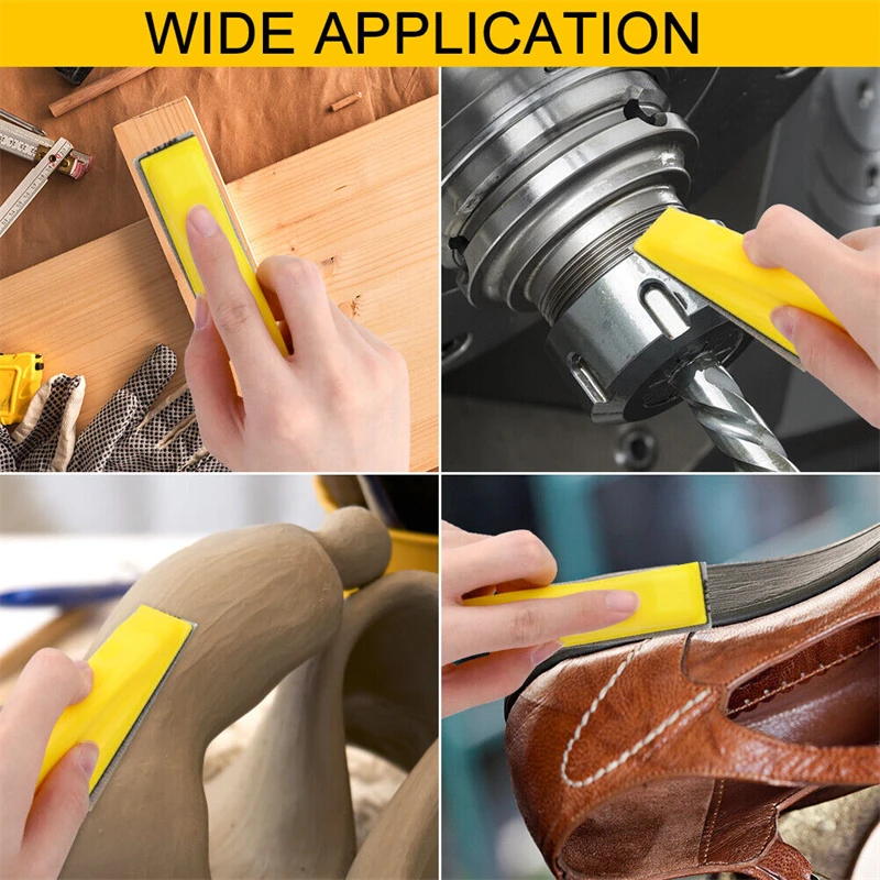 

Practical Hand Sanding Finger Block Hook and Loop Sanding Block for Woodworking Sides Quick Change Durable Polishing Hook-Loop