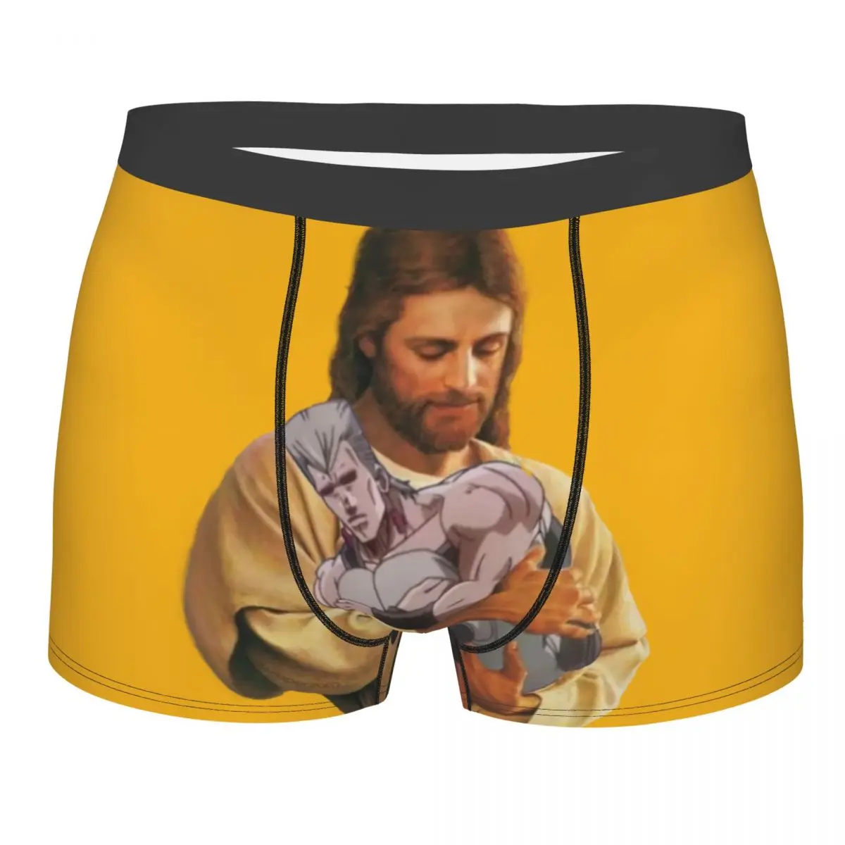 

Polnareff And His Stand Underwear Jojos Bizarre Adventure Jesus Boxer Briefs Men Breathbale Shorts Panties Male Underpants Print