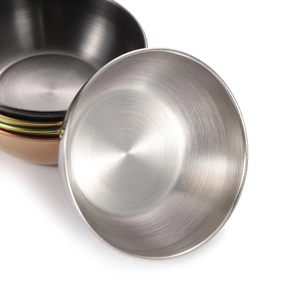 

Sauce Dish Appetizer Serving Tray Stainless Steel Sauce Dishes Spice Plates Seasoning Bowls Kitchen Supplies Spice Dish Plate