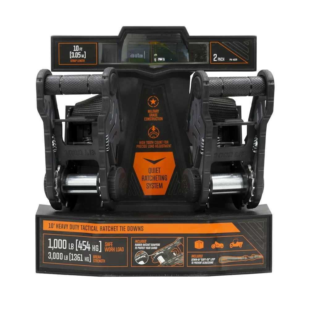 

3000 lb Tactical Ratchet 2 Pack Orange Molle pouch Asrv Dangler pouch Radio holster belt Pocket knfie Speed loader Walkie talki