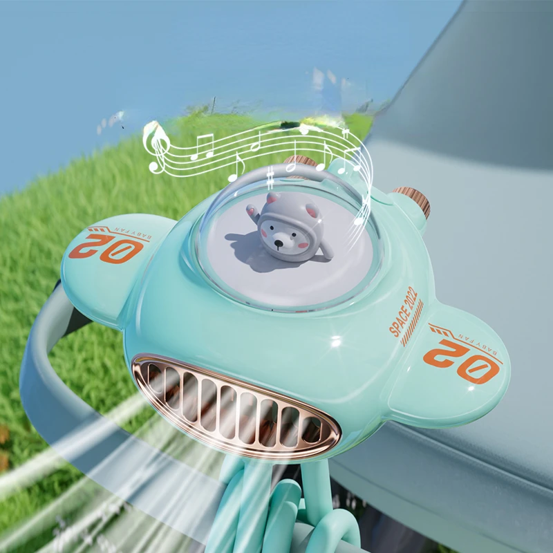 

2023 Mosquito Repellent Stroller Fan Blade-Free Octopus Stroller Baby Walking Tool Desktop Portable Small Clip-on