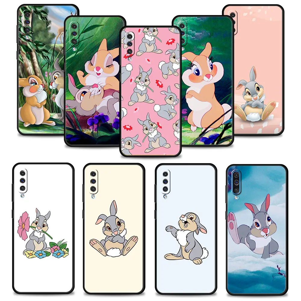 

For Samsung Galaxy A20s A10s A30 A50 A10 A20e A70 A40 Note 20 Ultra 10 A91 A02 A10e Phone Coque Silicone Cute Rainbow Rabbit