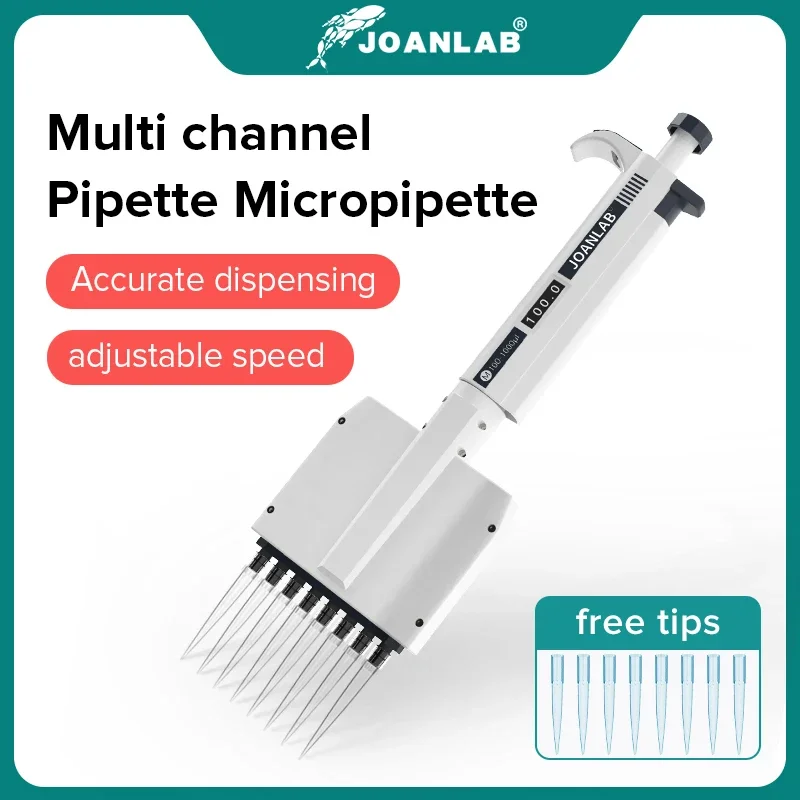Фото JOANLAB 8-канальная пипетка 12-канальная многоканальная пипетка лабораторная ручная цифровая регулируемая микропипетка №3