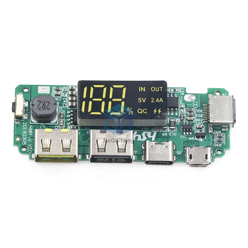 Светодиодный двойной USB 5 В 18650 а Micro/Type-C внешний аккумулятор модуль зарядки