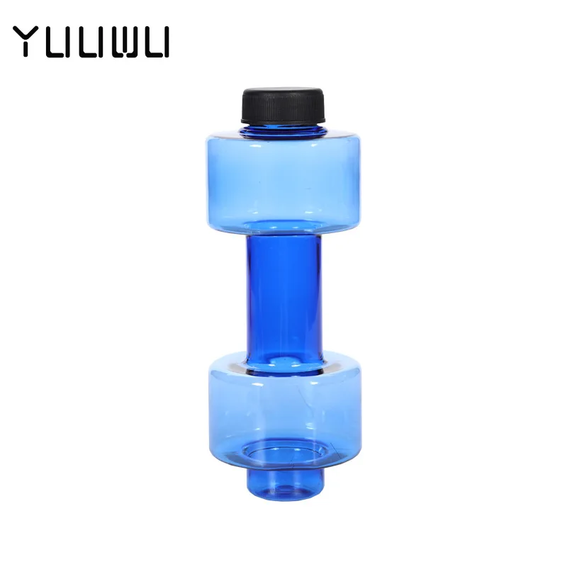 

550ml Hiking Dumbbell Gym Sport Bottle Portable Water Bottle Men's Plastic Water Cup Fitness Cup Dumbbell Sport Water Bottle