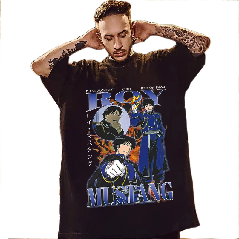 

Аниме Fullmetal рубашка алхимика аниме футболка повседневные унисекс футболки топы Винтажная Футболка Высокое качество модные женские топы