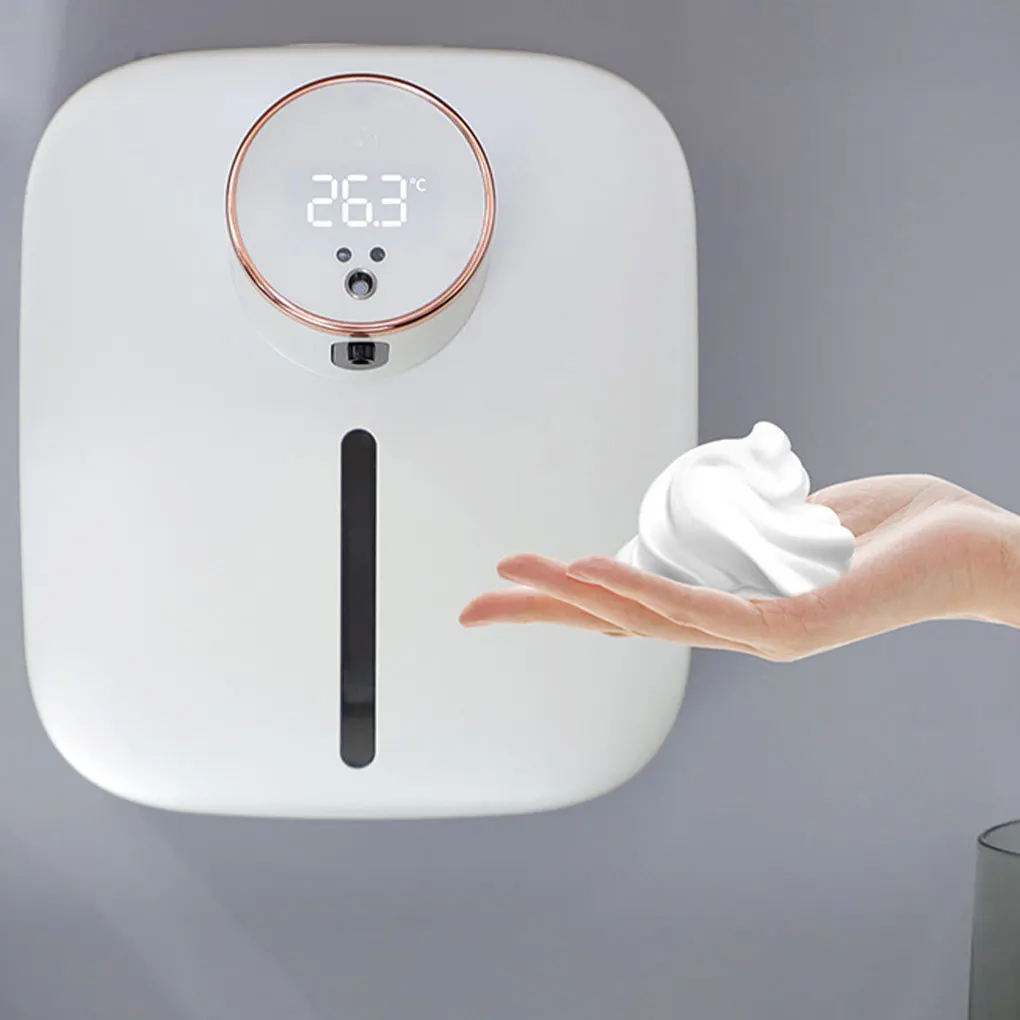 

Wall-mounted Foam Soap Dispenser Convenient Sensor Liquid Dispensers Type-C Large Internal Capacity Hand-Washer Hands Washing
