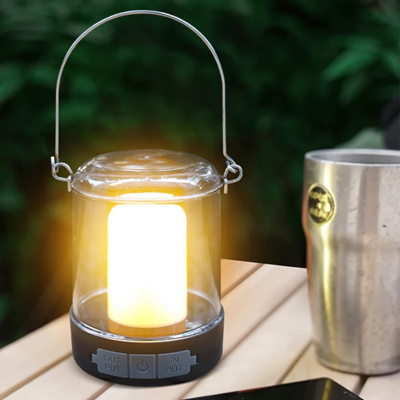 

D2 5000mAh LED Tent Light Rechargeable Lantern Portable Emergency Night Market Light Outdoor Camping Bulb Lamp Home Flashlight