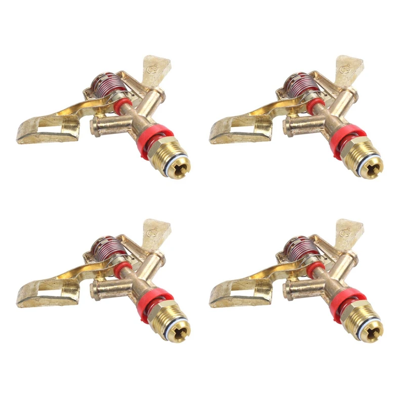 

4X 1/2 Inch Dual Connector Zinc Alloy 360 Degree Rotate Rocker Arm Water Sprinkler Spray Nozzle Irrigation Sprinkler