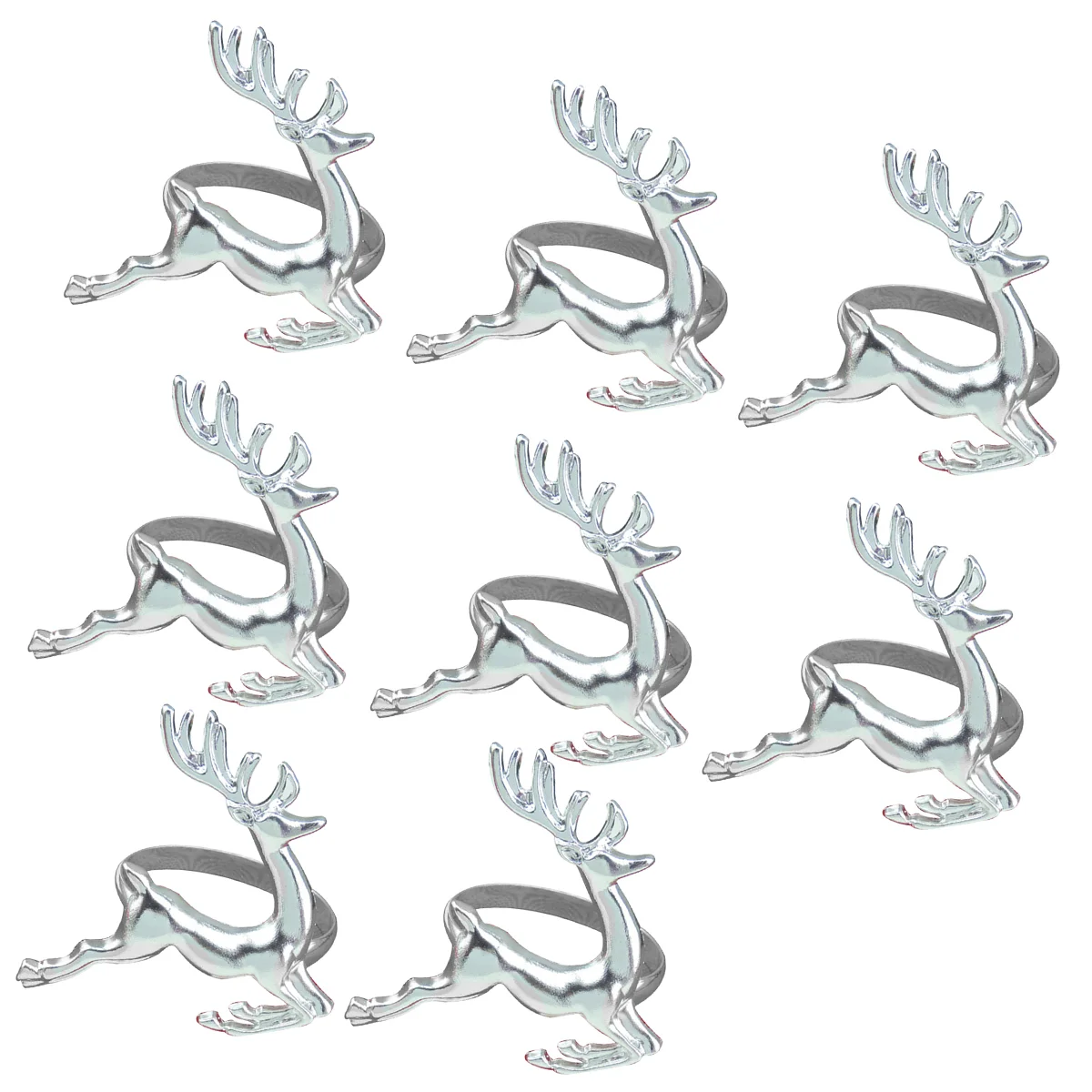 

Napkin Rings Christmas Reindeer Holders Decoration Holiday Ring Metal Table Deer Serviette Holder Buckle Set Elk Wedding