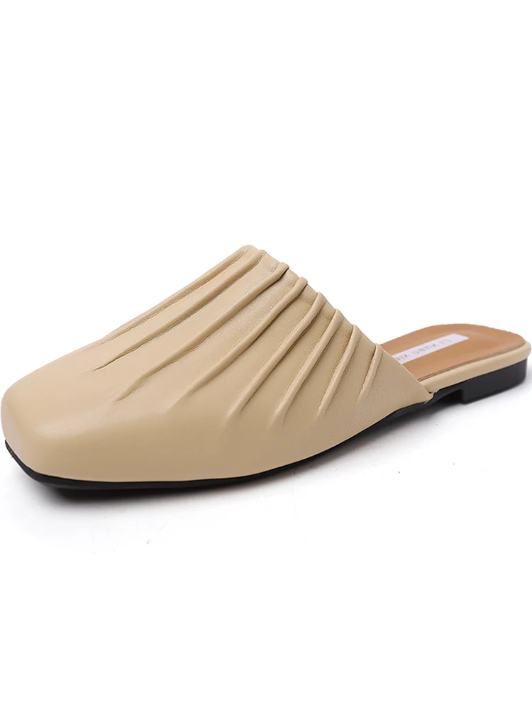 Women's Shoes Slippers Outdoor Spring Autumn Summer 2023 New Fashion Square Head Casual Low Heel Muller Summer