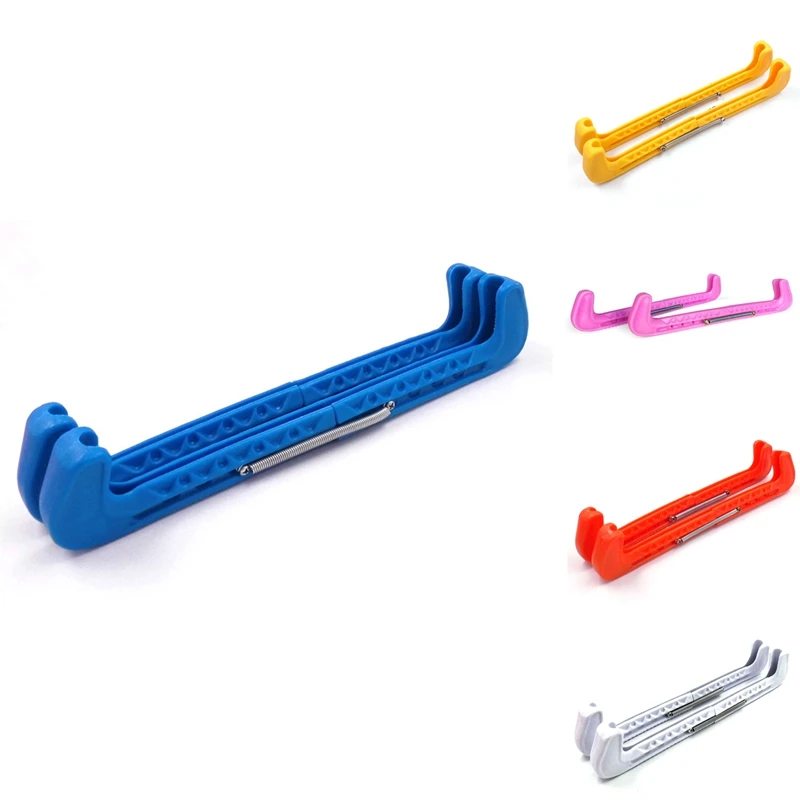 

1 Пара регулируемых фигурок для хоккея с шайбой, чехлы для лезвий, портативный защитный чехол, для езды на коньках с шайбой, простота использования