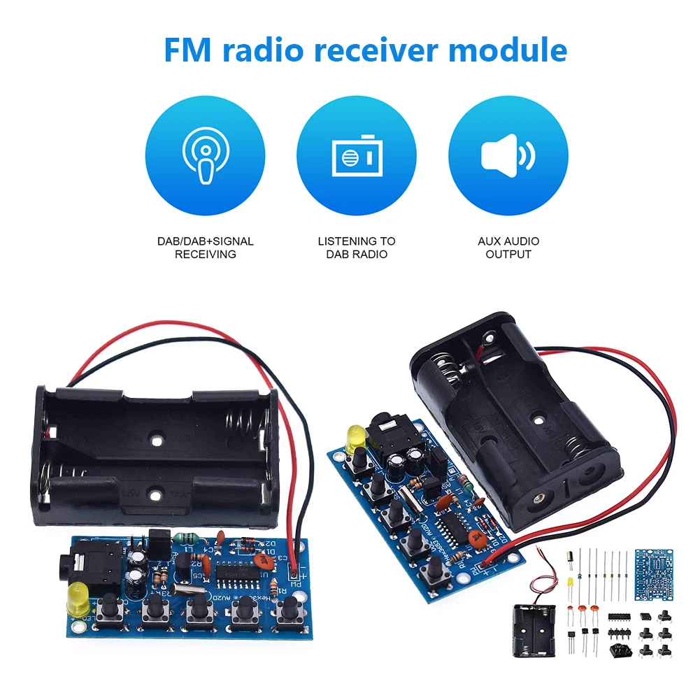 

76-108MHz DC 1,8 V-3,6 V FM Радио Аудио приемник модуль PCB обучение DIY сборки электронные наборы