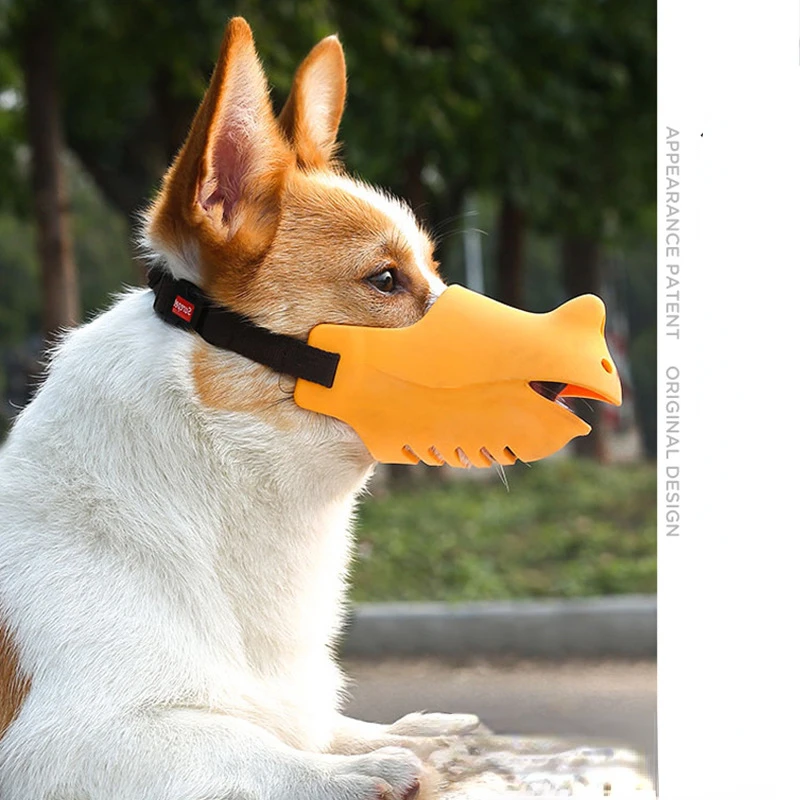 

Dog Mouth Cover Dog Mouth Cover Cute Rhinoceros Shape Adjustable Pure Silicone Dog Anti-Bite/Anti-Bark Dog Mouth Cover