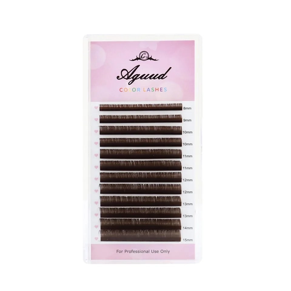 

Brown Aguud lash Extension Light Brown Dark Brown Color Individual Eyelash lashes Russian Volume mink lash