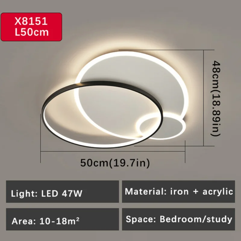 

Led ceiling lamp modern Creative Nordic living simple bedroom decoration study dining