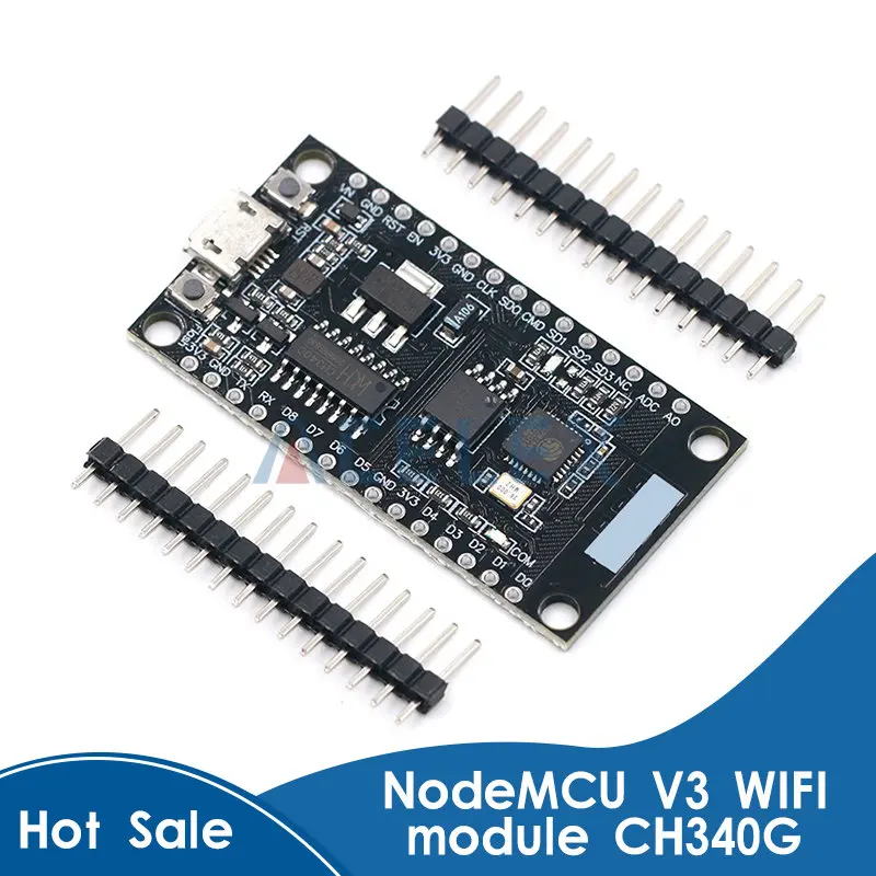 

1pcs NodeMCU V3 Lua WIFI module integration of ESP8266 + extra memory 32M Flash, USB-serial CH340G