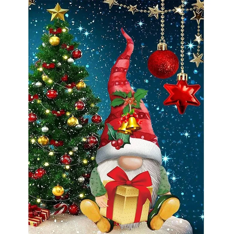 

Sunature Diamond Painting Art Full Square Round Drills Gnome Xmas Tree Diamond Painting Kits