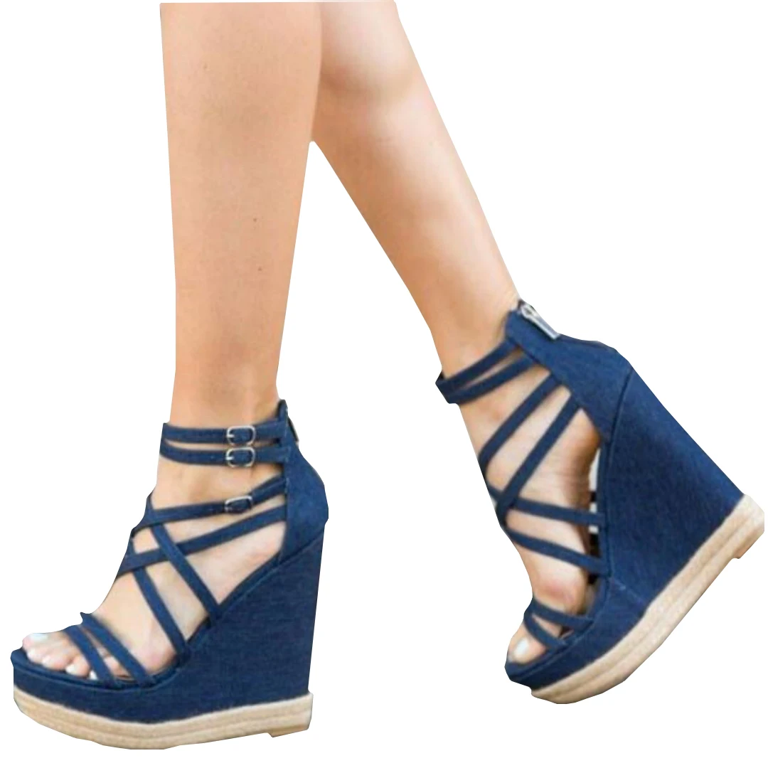 

Обувь SHOFOO, Модные женские сандалии на высоком каблуке. Босоножки на танкетке. Высота каблука-примерно 12,5 см. Летний женский телефон