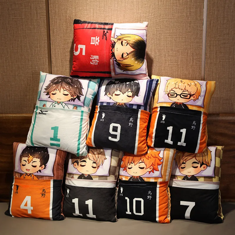 

36cm Haikyuu!! Oikawa Tooru Miya Atsumu Kozume Kenma Shoyo Hinata Nishinoya Yuu Cute Soft Plush Fulling Pillow Sofa Decoration
