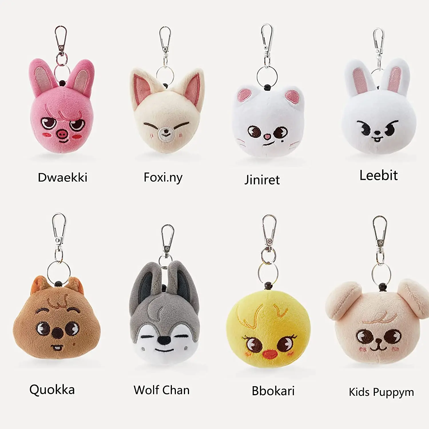 

8pc/set Stray Kid Plush Toy Keychain Skzoo Stuffed Dolls 16cm Accessories Pendant Bbokari Leebit Wolf Chan Puppym Stuffed Animal