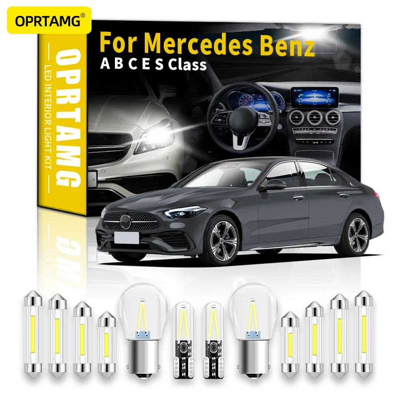 

OPRTAMG Interior Light For Mercedes Benz A B C E S Class W168 W169 W245 W246 W202 W203 210 W211 W220 W221 2002-2022 Canbus LED