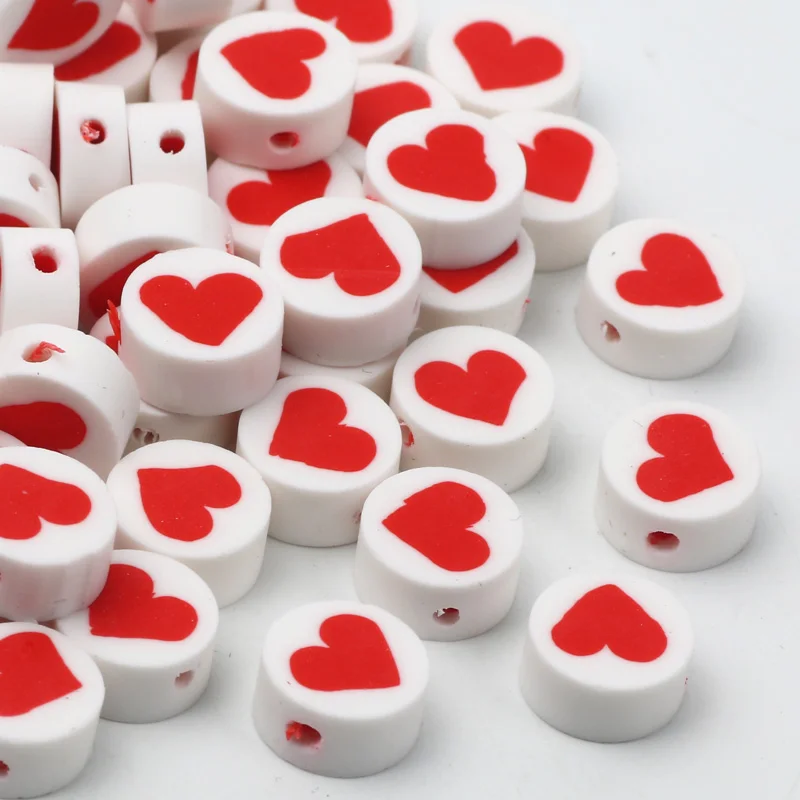

Бусины из полимерной глины в форме сердца, 10 мм, 20/50/100 шт.