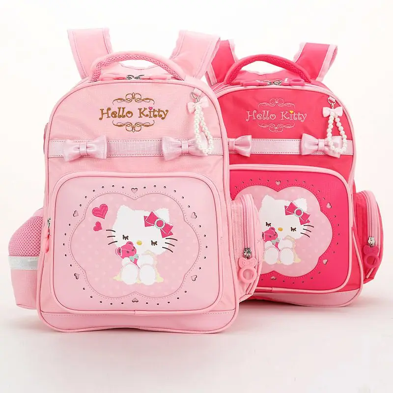 Hellokitty Children's Schoolbag Primary l Girl Backpack Gift Princess Fashion Campus Spine Protection Sanrio Cartoon Waterproof