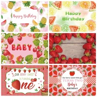 strawberry fruit photography backdrop baby shower birthday summer party photographic background photocall photo studio shoots