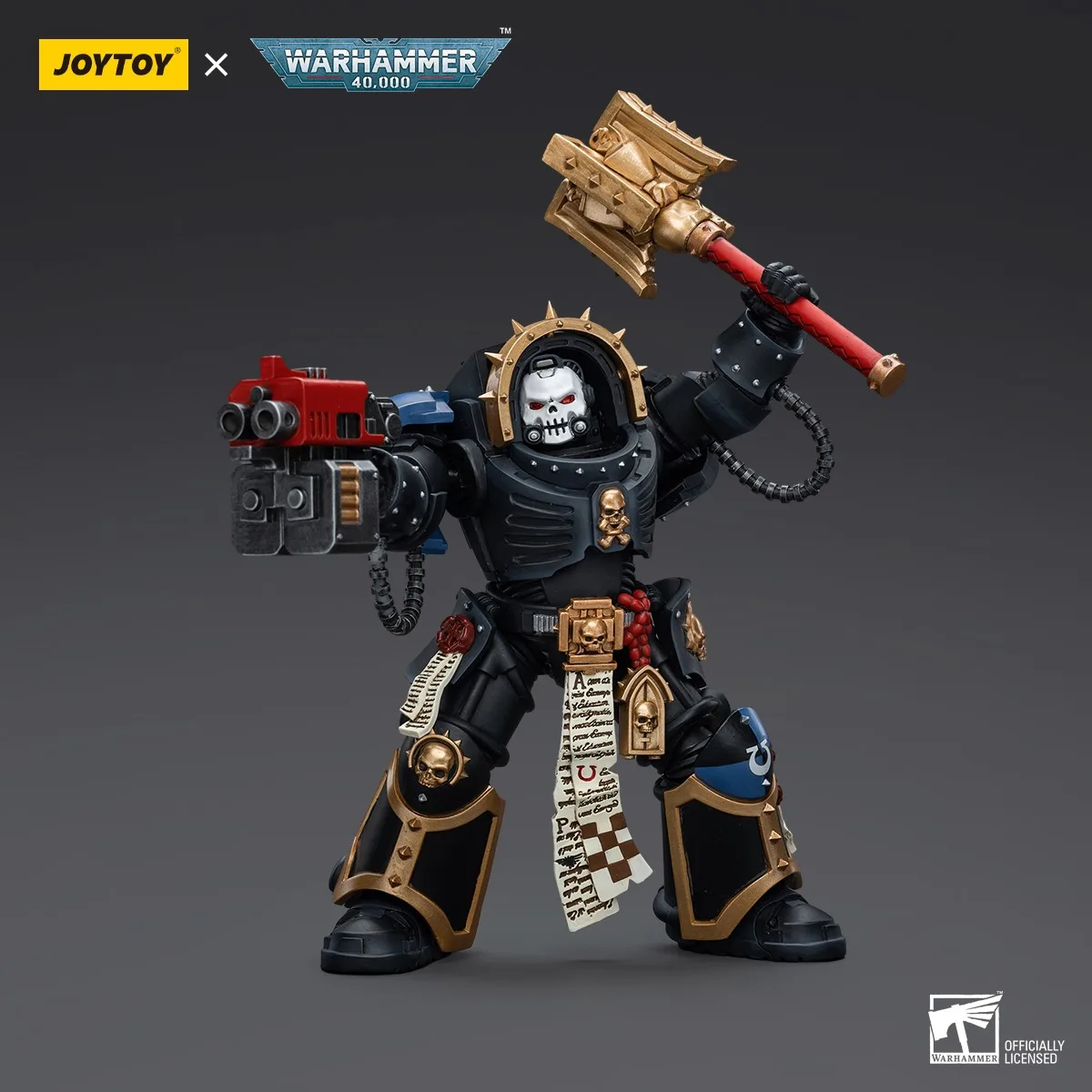 Фото Фигурки Joytoy Warhammer 1/18, ультрамарины Chaplain в терминаторе, модель броне, игрушка, подарки для мальчиков, 3,75 дюйма №3