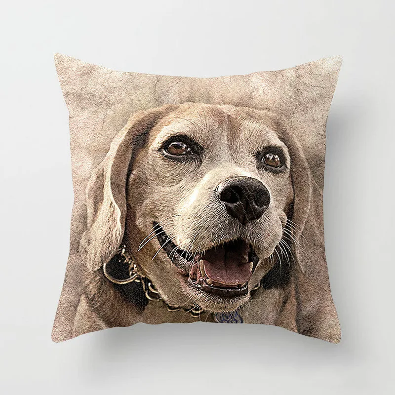 

Синие наволочки для подушек, домашний декор, Рисунок собаки, кошки, Мультяшные декоративные наволочки 45x45 см, с принтом животных